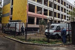 Опубликованы кадры с места обрушений конструкций школы в Москве